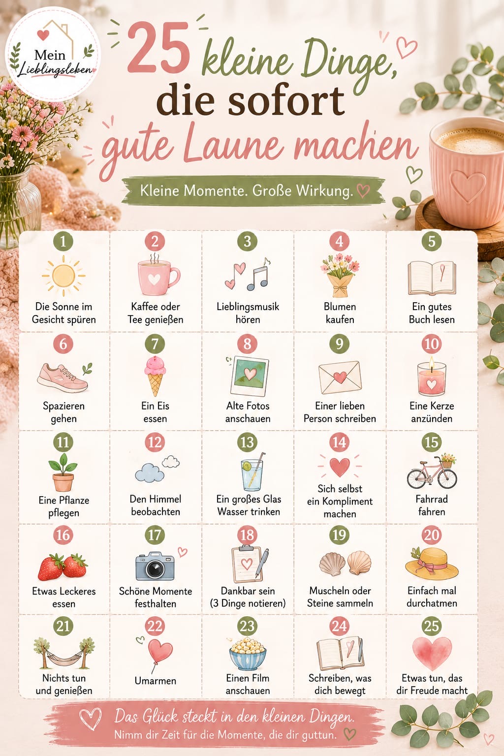 25 kleine Dinge für gute Laune