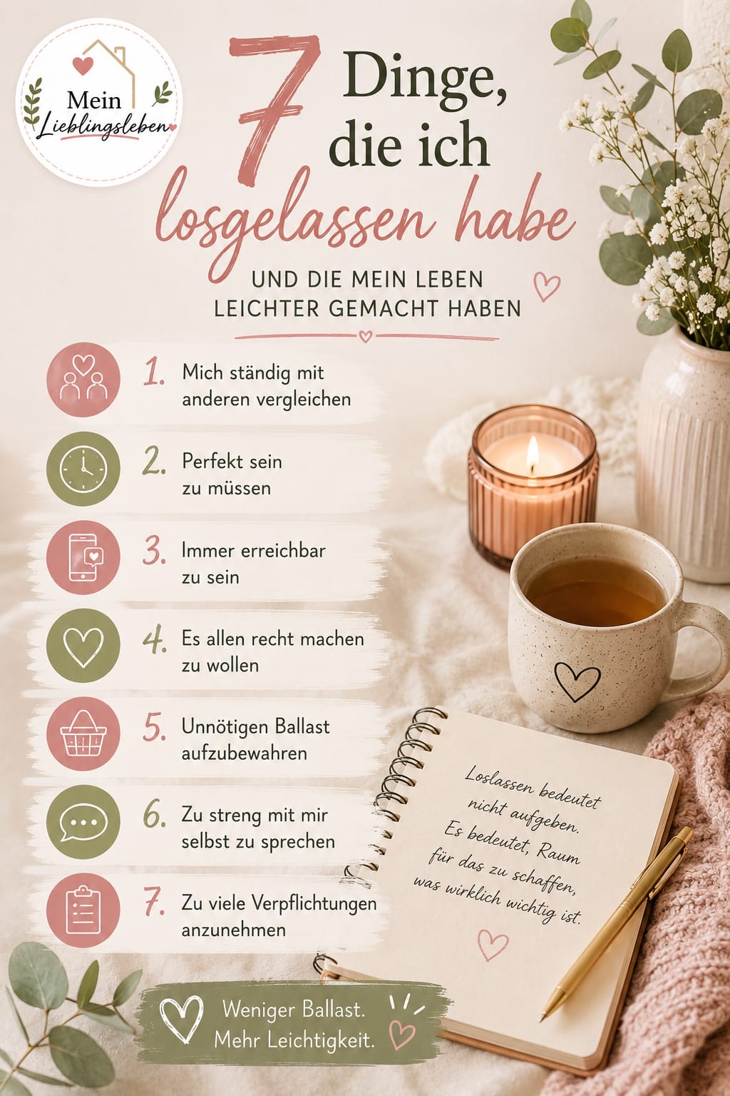 7 Dinge, die ich losgelassen habe