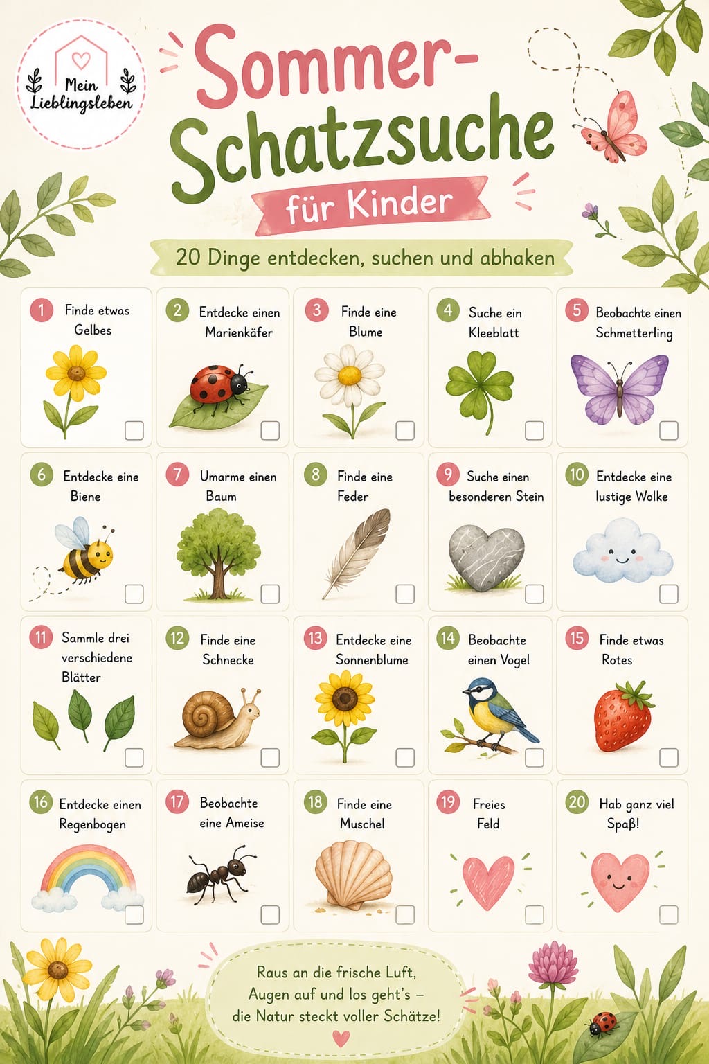 Sommer-Schatzsuche für Kinder