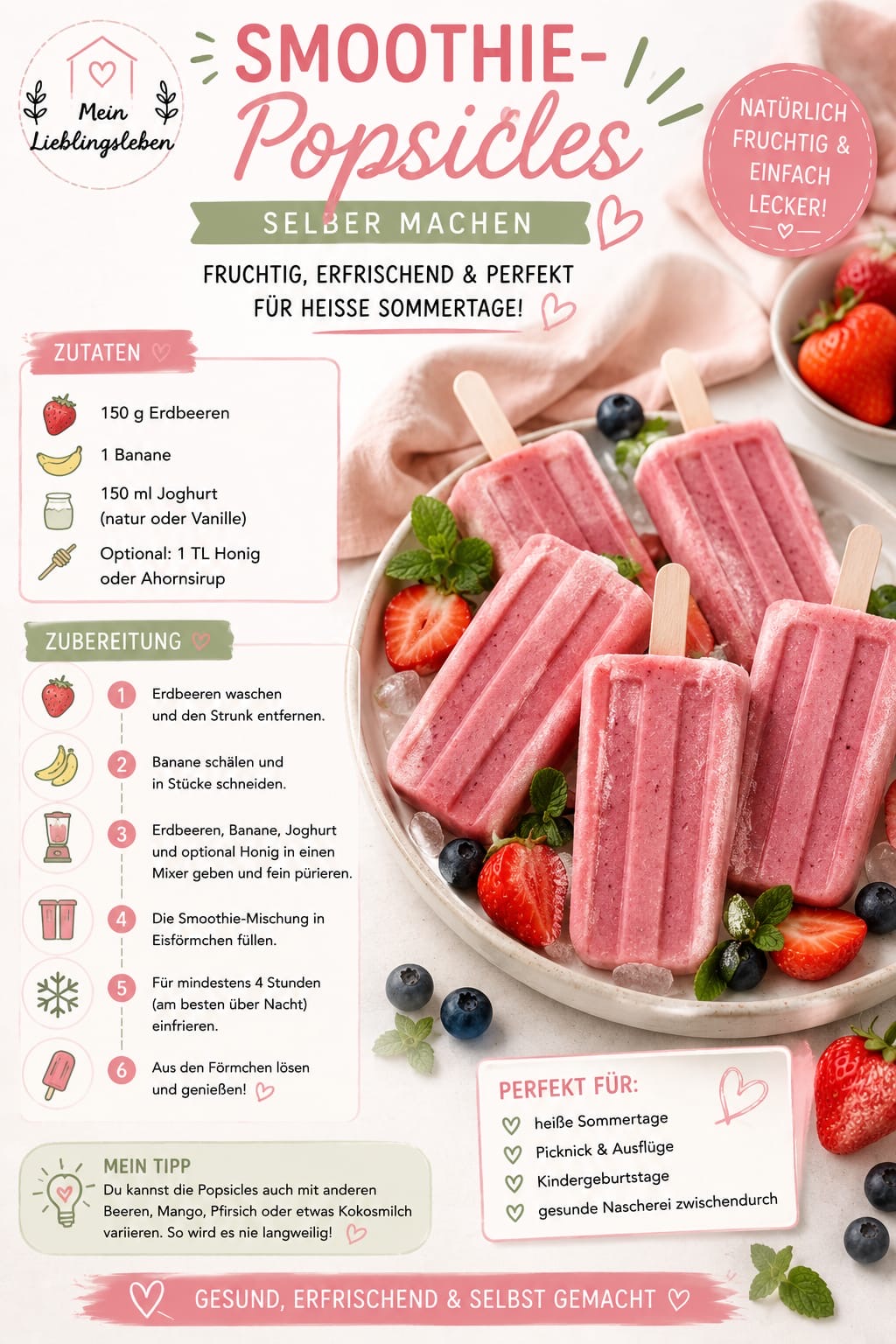 Smoothie-Popsicles selber machen