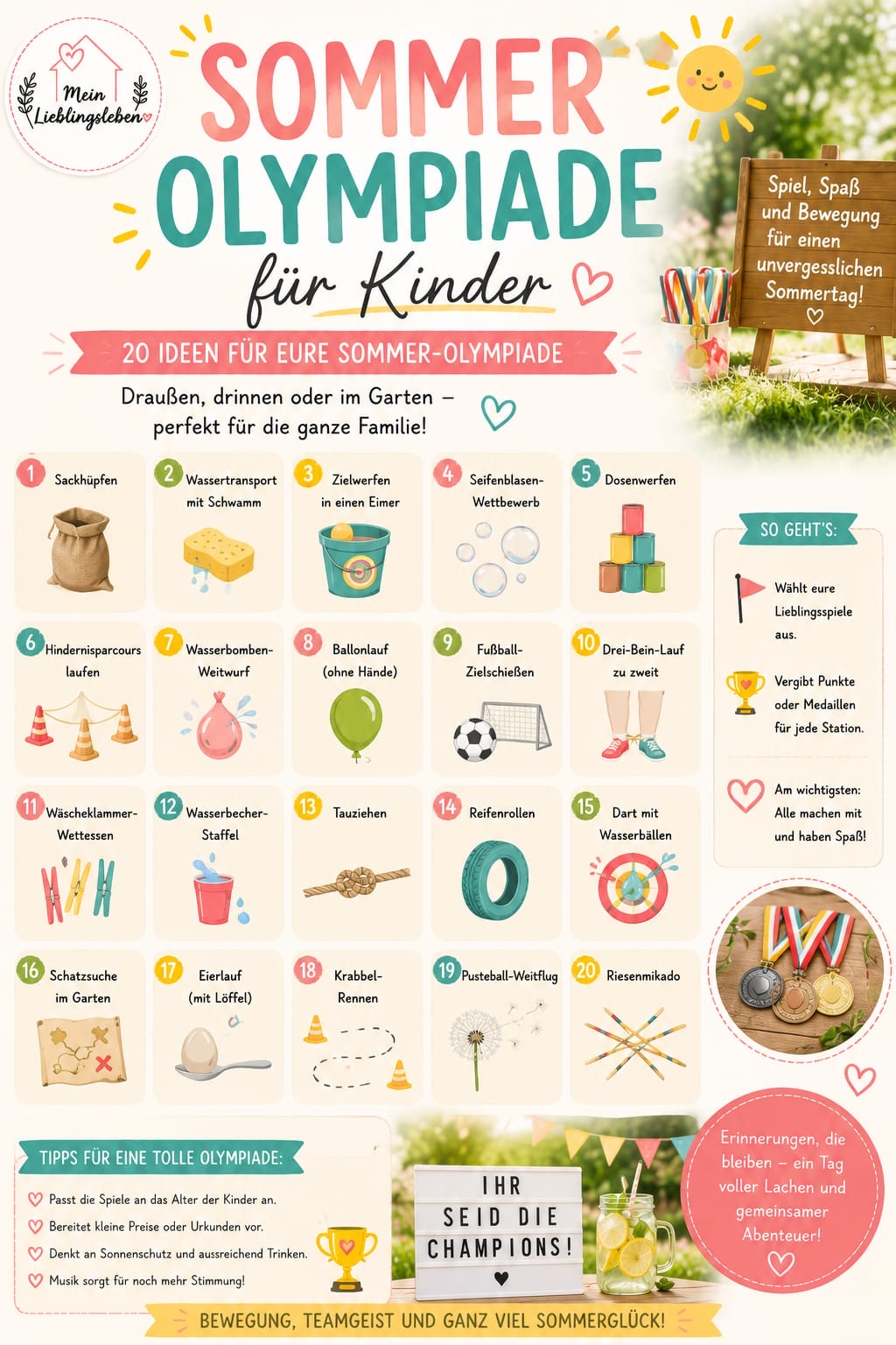 Sommer-Olympiade für Kinder