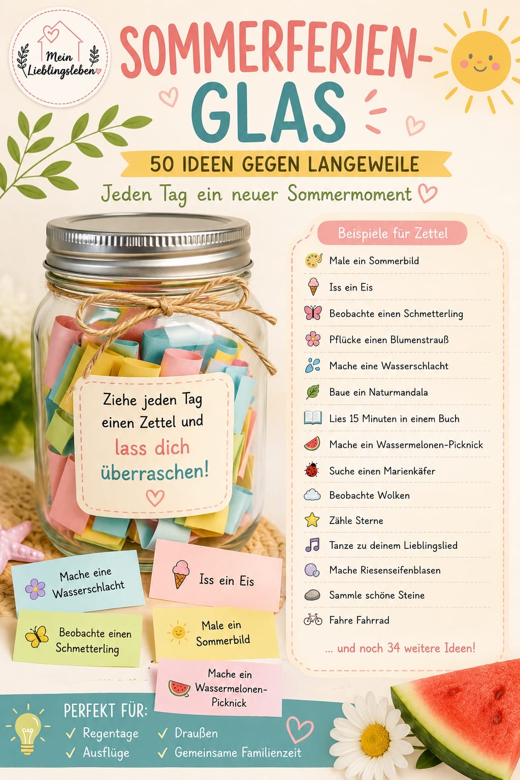 Sommerferien-Glas